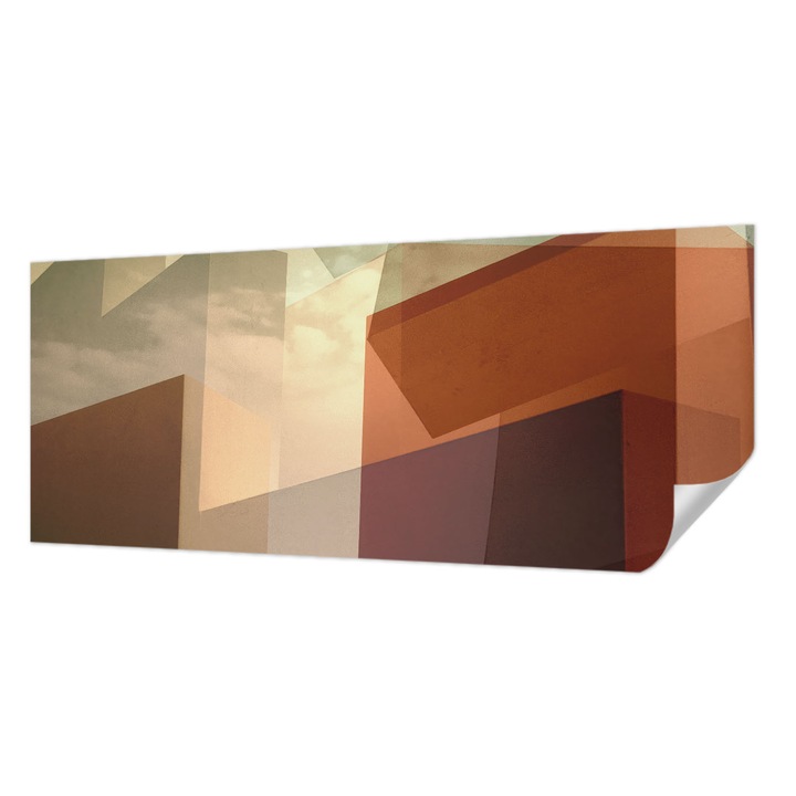 Tapet Autocolant De Perete, Wallfluent, Forme abstracte, Maro, 250 x 104 cm, Pentru Sufragerie, Dormitor, 010170060020000285090