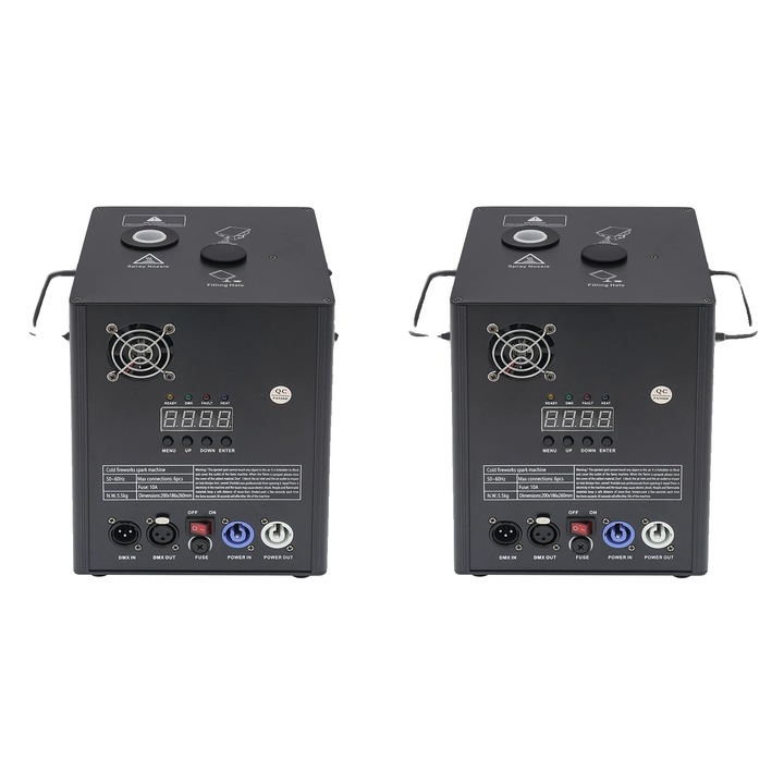 Masina de scantei, Telecomanda, Control DMX512, negru, mufa UE