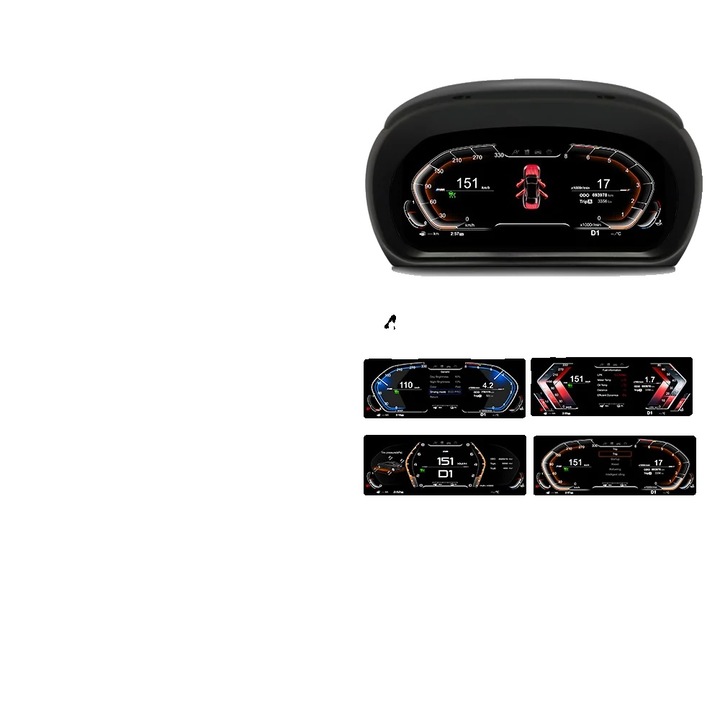 Display pentru tabloul de bord, HD anti-reflexie, set pentru BMW 3 Series, 23x22x41cm, 2kg