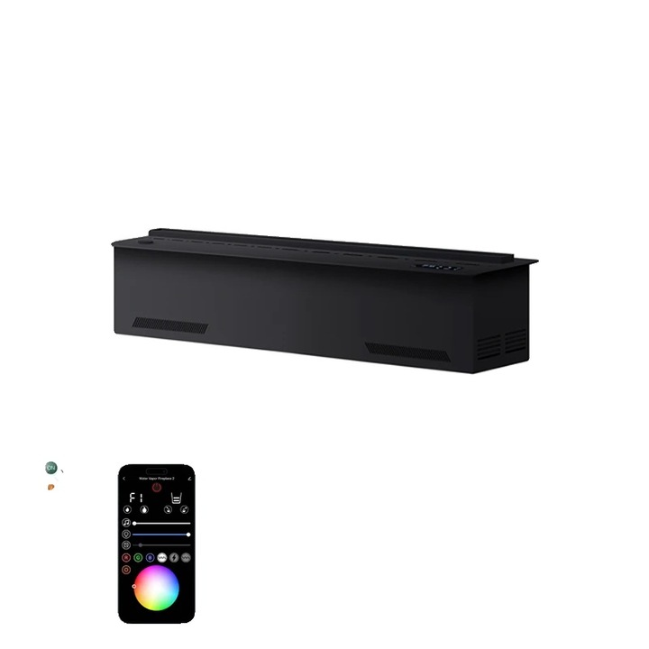 3D овлажнител с водна пара, декоративен LED пламък, реалистичен ефект на пламък, 50x20 см, многоцветен