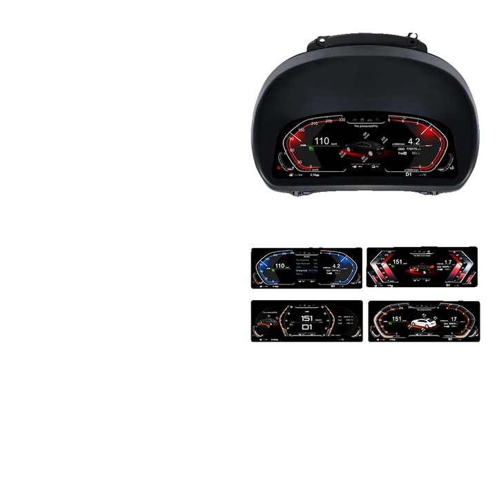Display LCD pentru tabloul de bord, anti-reflexie, compatibil cu BMW 1 Series E81 E82 E87 E88, dimensiuni standard