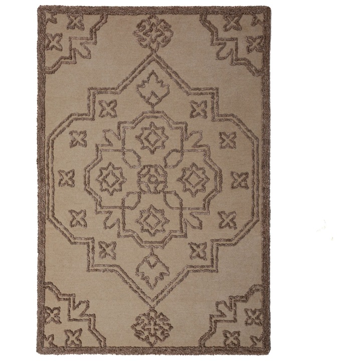 Covor SABLE VINTAGE LUPA NATURALA 200X290 NATURAL TRADITIONAL RECTANGUL 88% LUPA 12% POLIESTER