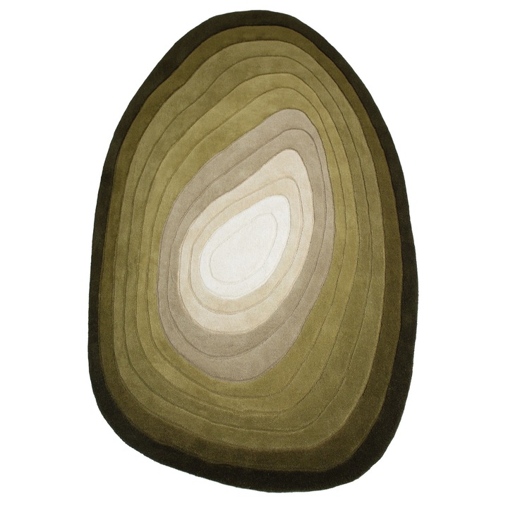 Covor PUDDLE OMBRE LUPA VERDE 160X230 GREEN MODERN RECTANGLE 100% LUPA