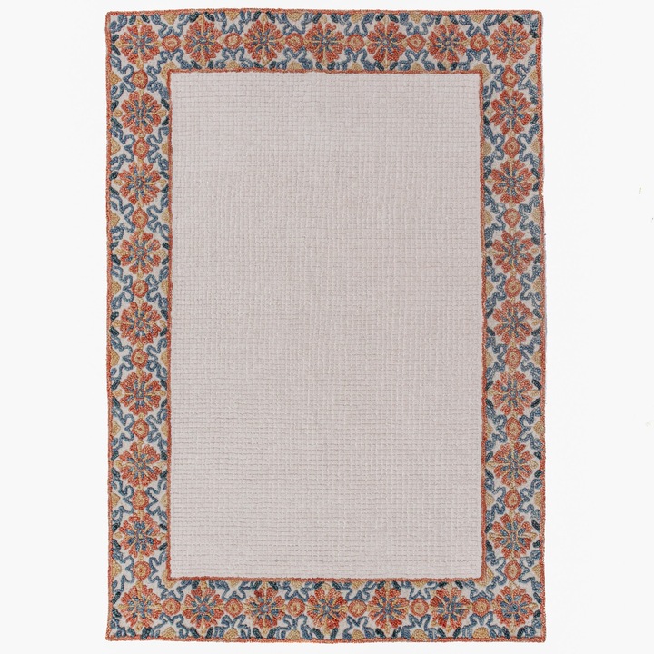 Covor MYLA FLORAL FRAME RED 120X170 NATURAL FLORAL RECTANGLE 100% Lana