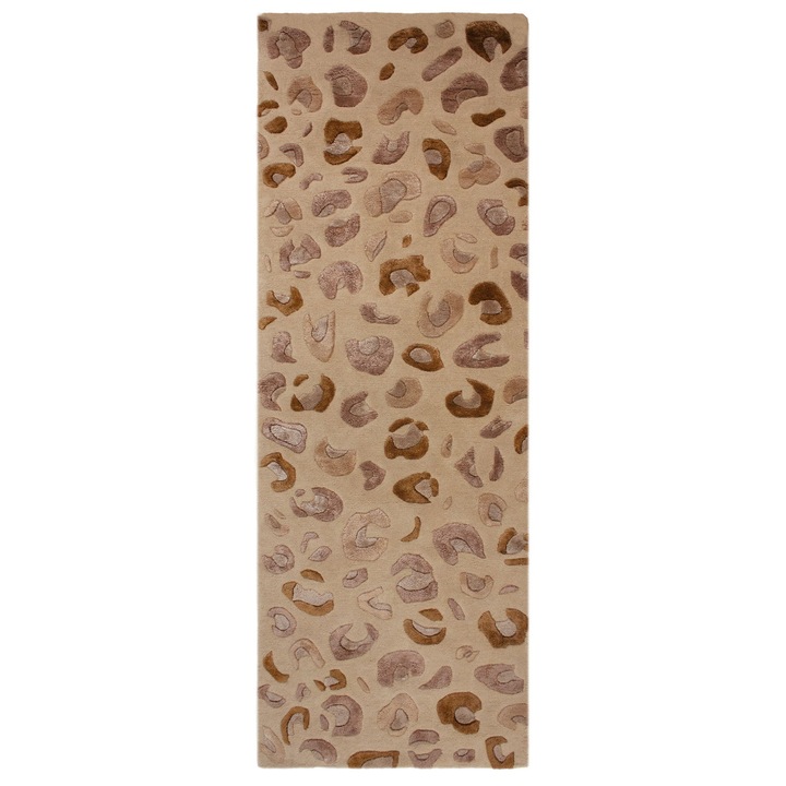 Covor LEOPARD PRINT NATURAL 80X230 NATURAL ANIMALE RUNNER 65% VISCOSE 35% Lana