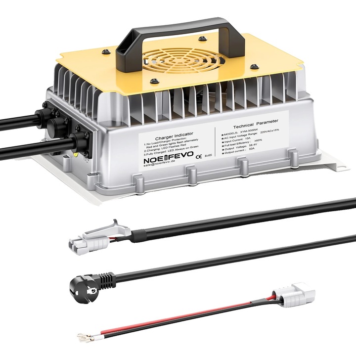 Зарядно устройство за литиеви батерии, 58.4V, 50A, Andeson и M8, водоустойчиво, 3000W