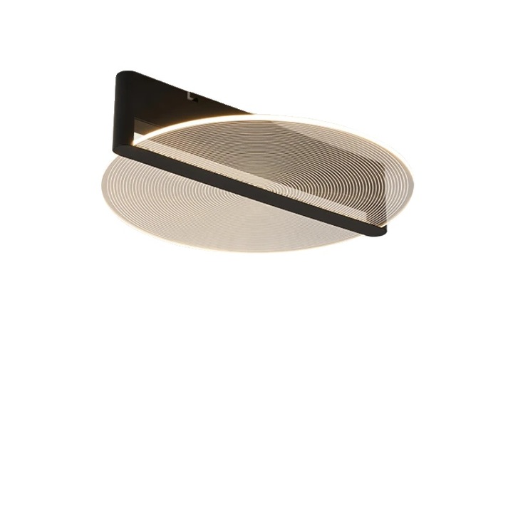 Плафониера, съвременен дизайн, енергийно ефективна, кръгла, повърхностен монтаж, 5-10кв.м