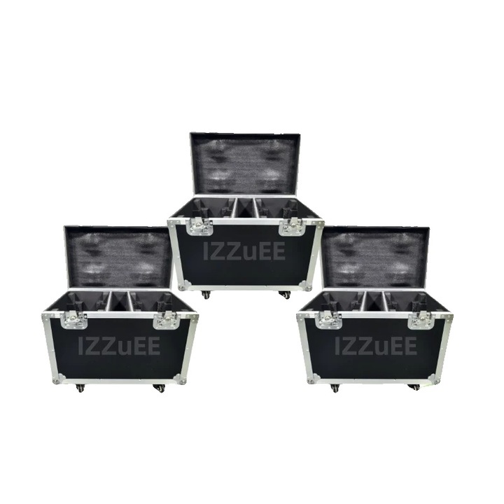Echipament de iluminat, 19x15W RGBW, control DMX, set 3 Flightcase