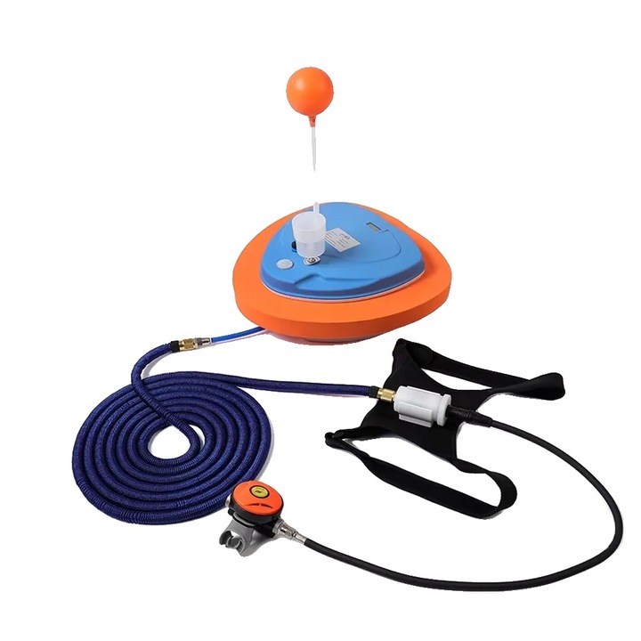 Echipament de Scufundare, Pompa de Aer Portabila, Capacitate 10m, Z270 Albastru, Set