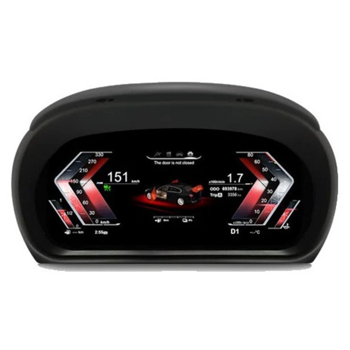 Cluster digital de bord, compatibil cu BMW Seria 3 E90 E91 E92 2005-2012, vitezometru LCD, dimensiuni standard