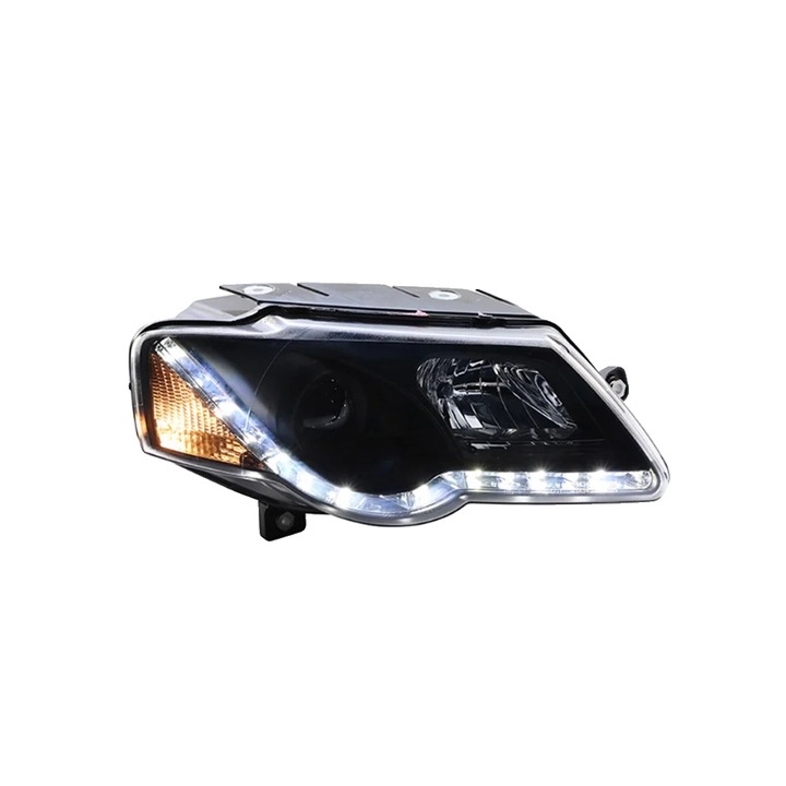 Proiector LED, compatibil VW Passat B6 2006-2011, DRL, Bi-Xenon, 12V