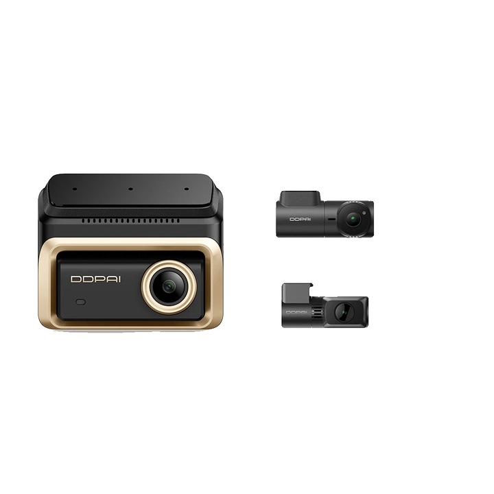 Camera auto DVR, 4K, 3 canale, asistenta inteligenta la condus, 256G card SD