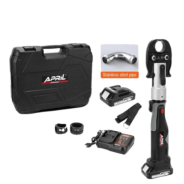 Cleste hidraulic pentru crimping, 15x28mm, constructie durabila, compatibil cu fitinguri din cupru si PEX multilayer