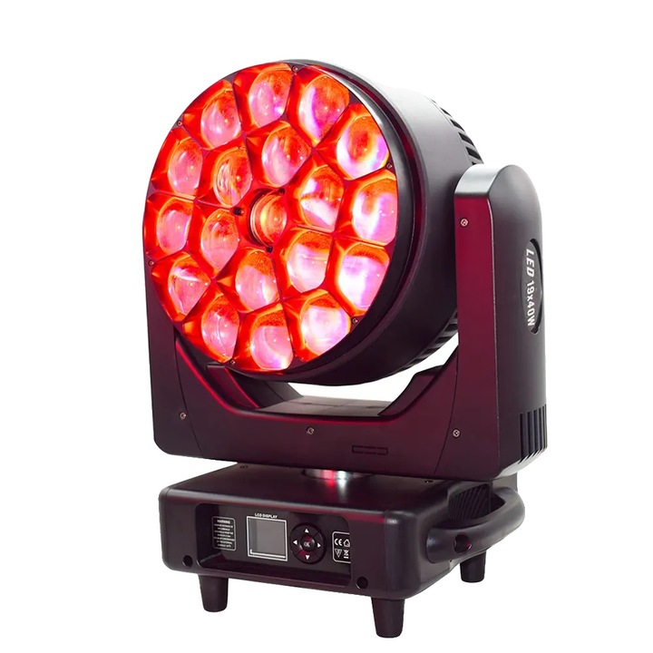 Lumina mobila 19x40W, control DMX512, RGBW, set, dimensiuni 37x50x47cm