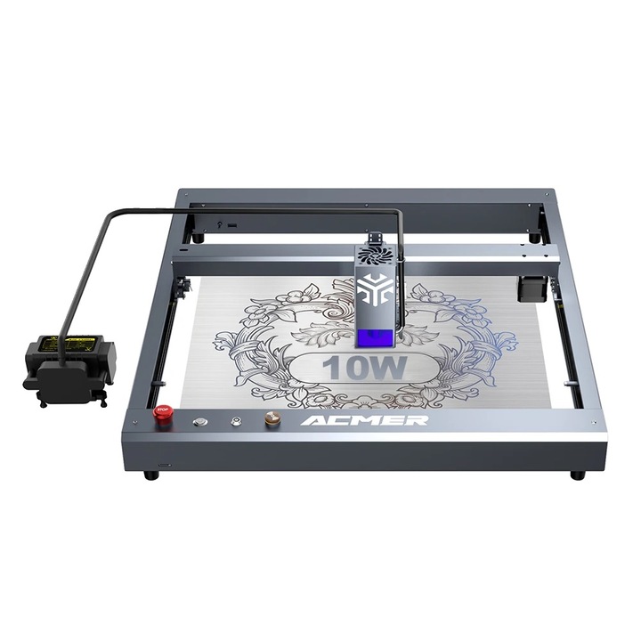 Masina de gravat cu laser P2 10W, viteza de gravare rapida, suport pentru materiale variate, 420x400mm