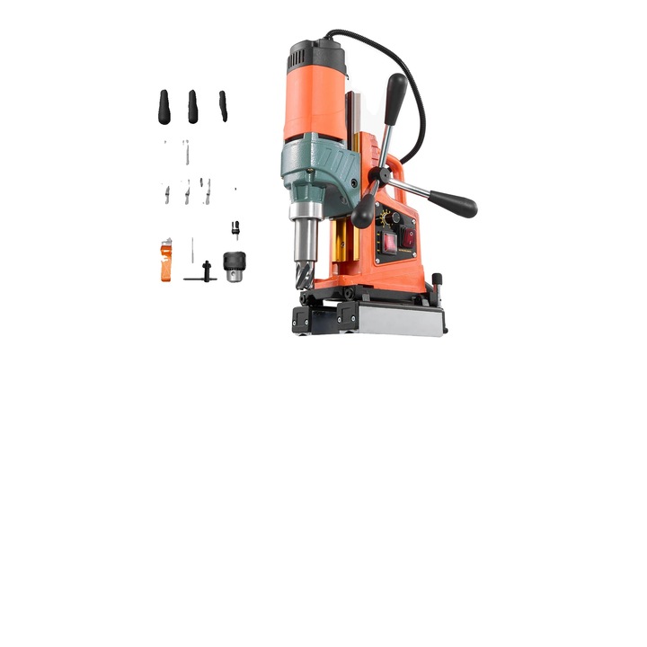 Masina de gaurit magnetica, 1400W, 0-750 RPM, baza magnetica puternica