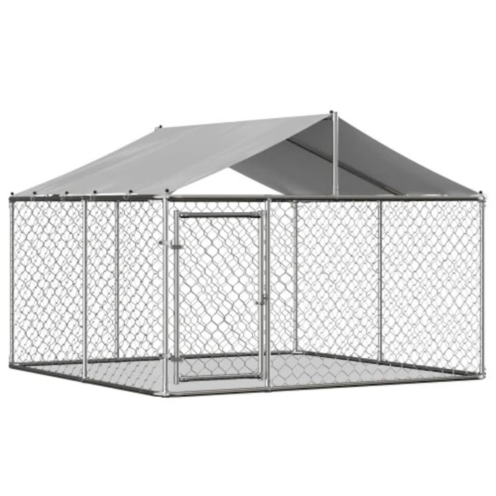 Cusca pentru caini, 32mm otel galvanizat, design A-frame, 230x230x117cm, pentru caini mari