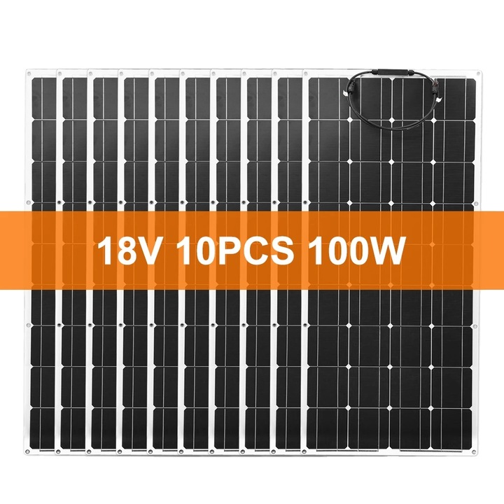 Panou solar flexibil 10 buc 100W, monocristalin, portabil, rezistent