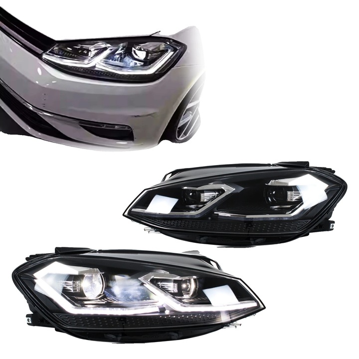 Asamblu Faruri LED, 12 V, Waterproof, Semnalizare Dinamica, Instalare Usoara