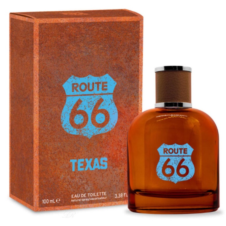 Route 66® Texas Eau de Toilette, fás karakter és autentikus szellem, Férfi, 100 ml