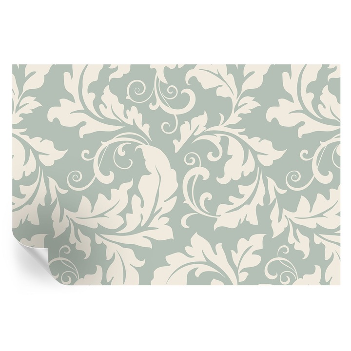 Öntapadós Tapéta Falra, Tulup, Dekoratív levelek, Szürke, 104 x 70 cm, Dekoráció, Klasszikus, 010170060170000012819