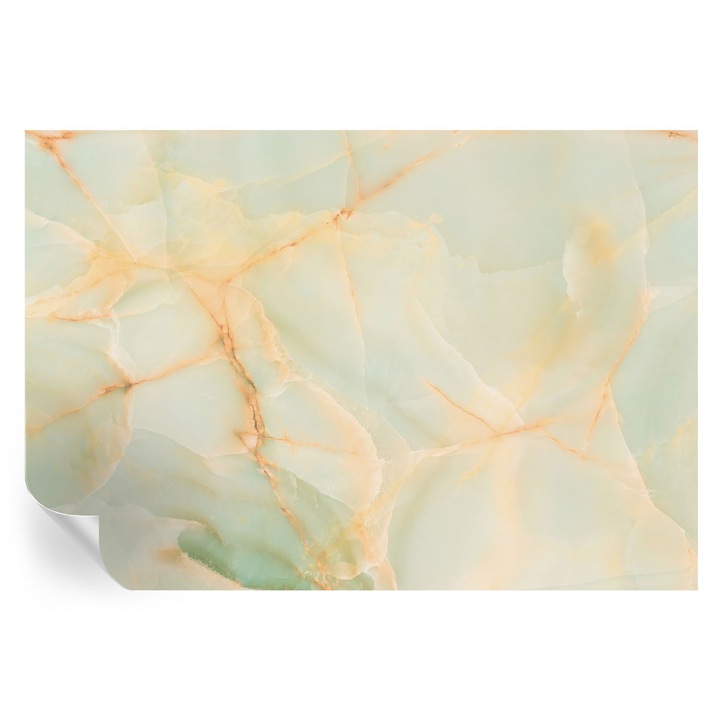 Öntapadós Tapéta Fali Dekoráció, Tulup, Márvány elegancia, Narancssárga, 152 x 104 cm, Dekor, Előszobába, Konyhába, 010170060180000282618