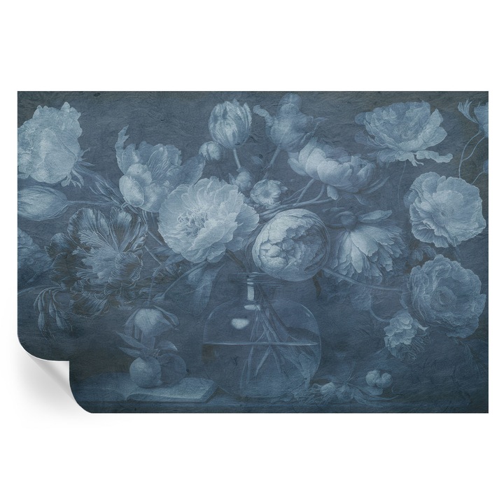 Öntapadós Tapéta Fali Dekoráció, Tulup, Virágkötészet, Kék, 152 x 104 cm, Dekor, Erős Ragasztó, 010170060180000285331