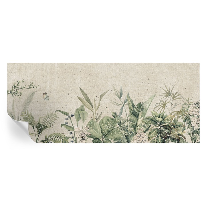 Öntapadós Tapéta Falra, Tulup, Trópusi dzsungel, Bézs, 250 x 104 cm, Dekoráció, Klasszikus, 010170060020000282763