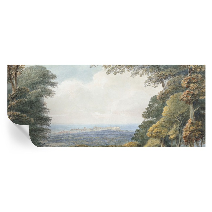 Tapet Autocolant De Perete, Tulup, Peisaj impadurit, Verde, 250 x 104 cm, Decorativ, Usor De Instalat, 010170060020000285212