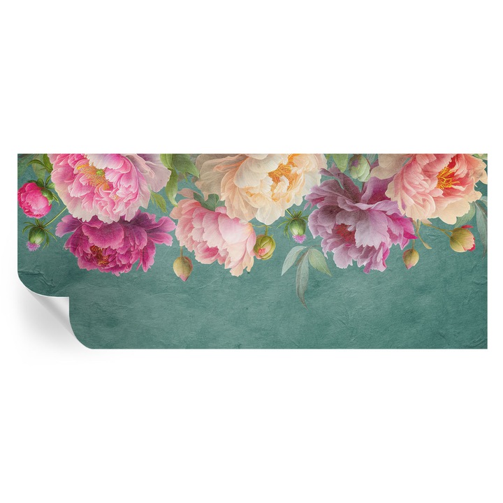 Öntapadós Fotótapéta Falra, Tulup, Virágos elegancia, Zöld, 250 x 104 cm, Dekoráció, Könnyen Felszerelhető És Tisztítható, 010170060020000285317