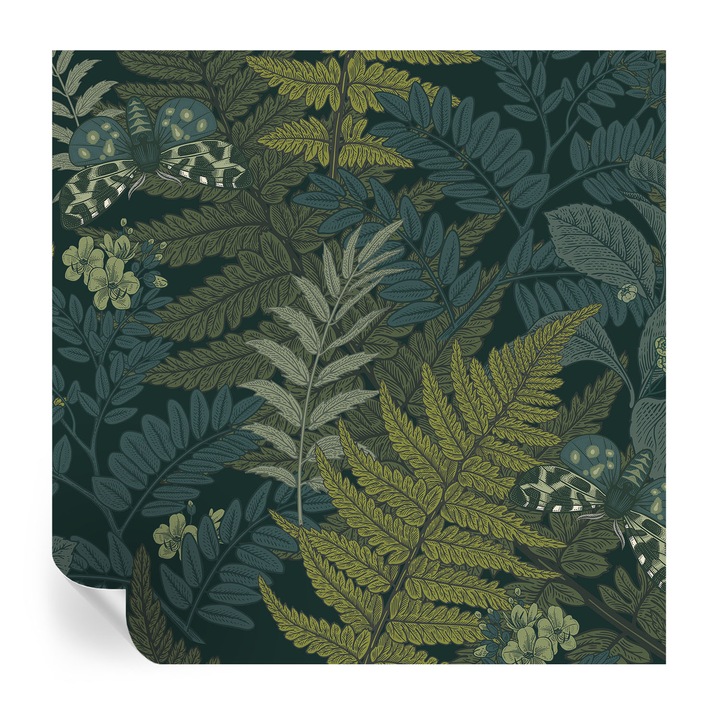 Öntapadós Fotótapéta Falra, Tulup, Zöld elegancia, Zöld, 250 x 250 cm, Dekoráció, Nedvesség- És Foltálló, 010170060030000282769