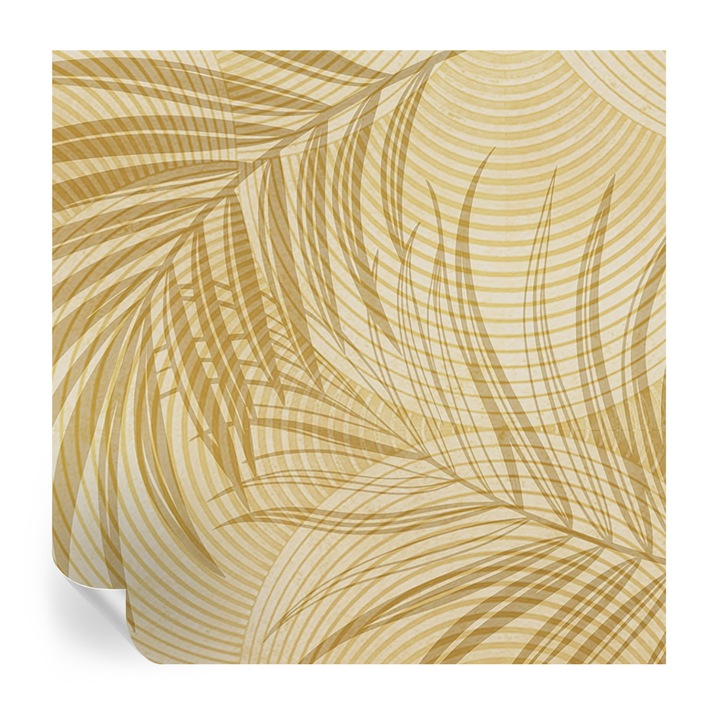 Öntapadós Tapéta Falra, Tulup, Trópusi elegancia, Bézs, 250 x 250 cm, Dekoráció, Könnyen Felszerelhető, 010170060030000284912