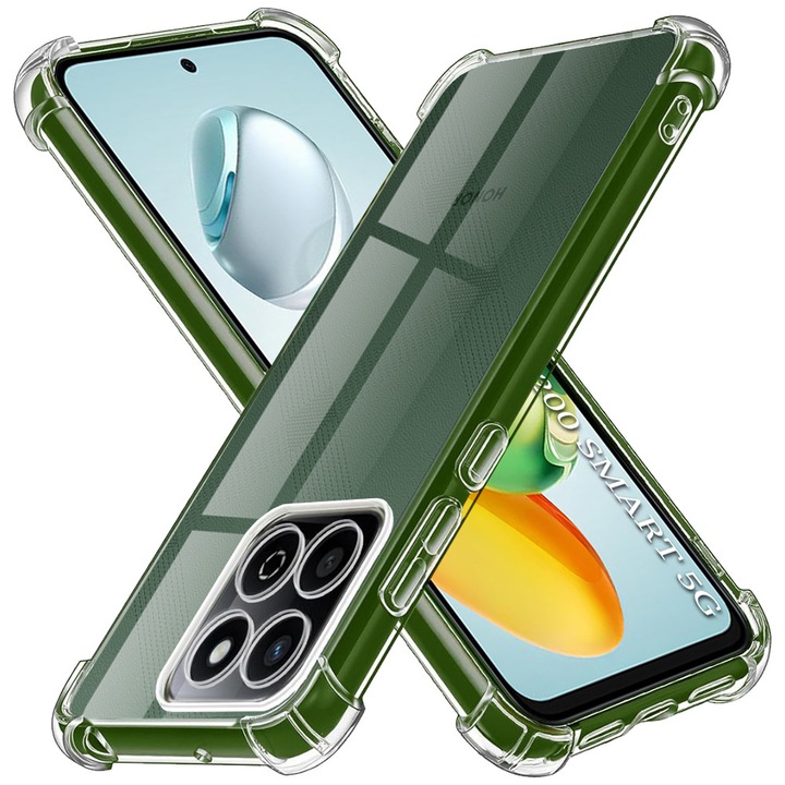Husa Clear Anti-Soc pentru Honor 200 Smart / X7c, Protectie Colturi AirBag, Rezisntenta Socuri si Zgarieturi, Design Slim, Transparenta