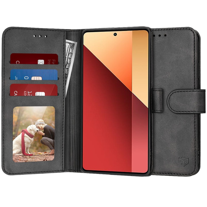 Husa telefon Diary Book Xiaomi Redmi Note 13 Pro 4G / Poco M6 Pro 4G Negru