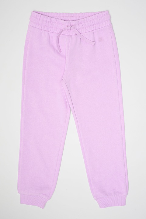 United Colors of Benetton, Húzózsinóros pamut szabadidőnadrág, Lila/Halványlila