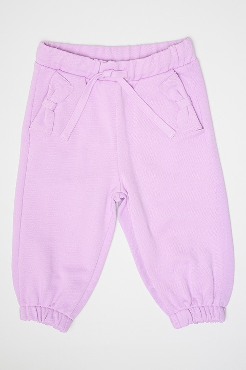 United Colors of Benetton, Húzózsinóros derekú pamutpulóver, Halványlila