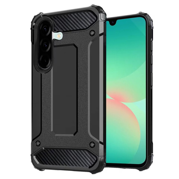 Husă telefon Techsuit Hybrid Armor, Negru, Policarbonat, TPU pentru Samsung Galaxy A26 5G
