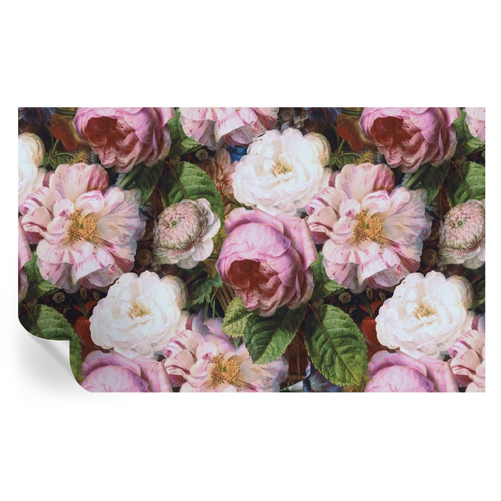 Öntapadós Dekor Tapéta, Tulup, Virágos elegancia, Rózsaszín, 416 x 254 cm, Dekoráció, Könnyen Felszerelhető És Tisztítható, 010170060070000013365