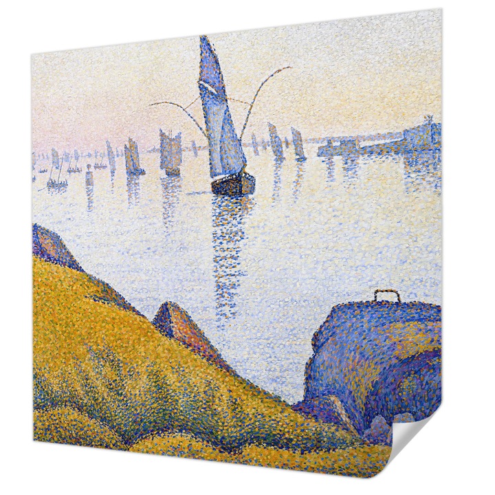 Tapet Textil Autocolant, Wallfluent, Reflexie a velei, Galben, 250 x 250 cm, Pentru Baie, Bucatarie, 010170060030000031745