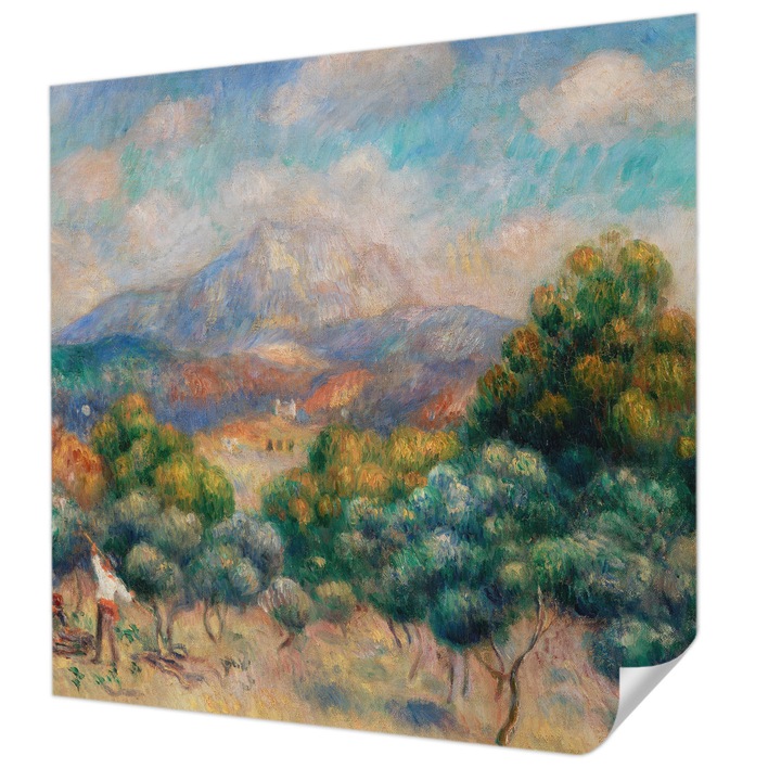 Fali Fotótapéta Autocolant, Wallfluent, Peisaj montan, Albastru, 250 x 250 cm, Decorativ, Usor De Instalat, 010170060030000056488