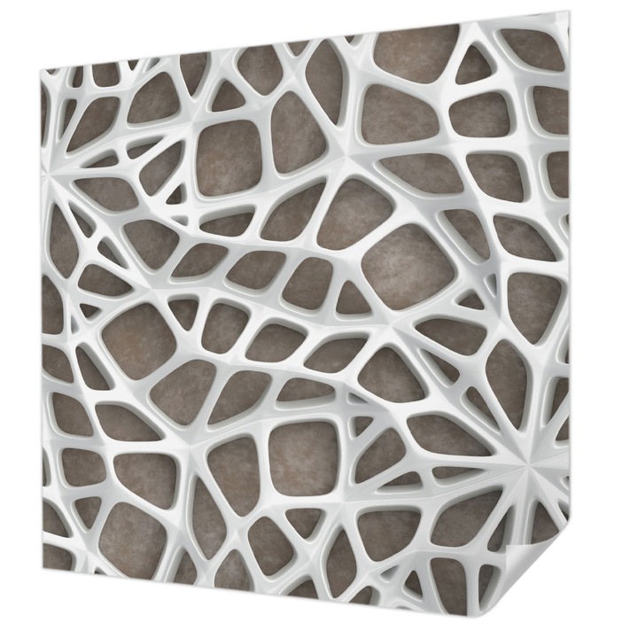 Tapet Autocolant De Perete, Wallfluent, Retea geometrica, Alb, 250 x 250 cm, Pentru Sufragerie, Dormitor, 010170060030000056606