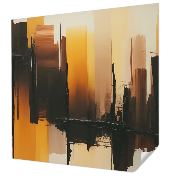 Tapet Autocolant De Perete, Wallfluent, Dungi verticale, Maro, 250 x 250 cm, Pentru Baie, Bucatarie, 010170060030000284857