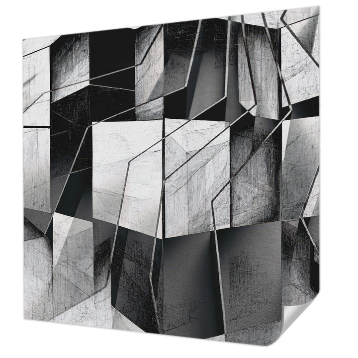 Fali Fotótapéta Autodeziv, Wallfluent, Abstractie geometrica, Multicolor, 250 x 250 cm, Pentru Sufragerie, Dormitor, 010170060030000285024