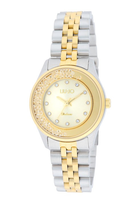 Liu Jo, Ceas din otel inoxidabil cu cristale, Argintiu, Auriu