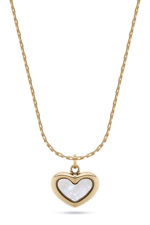 Liu Jo, Colier din otel inoxidabil cu pandantiv cu inima, Auriu