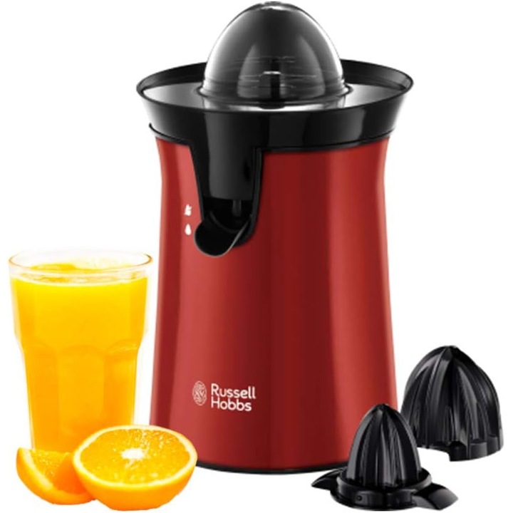 Presa citrice Russell Hobbs Colors Plus, roșu/negru, 0.5l, inox, design elegant