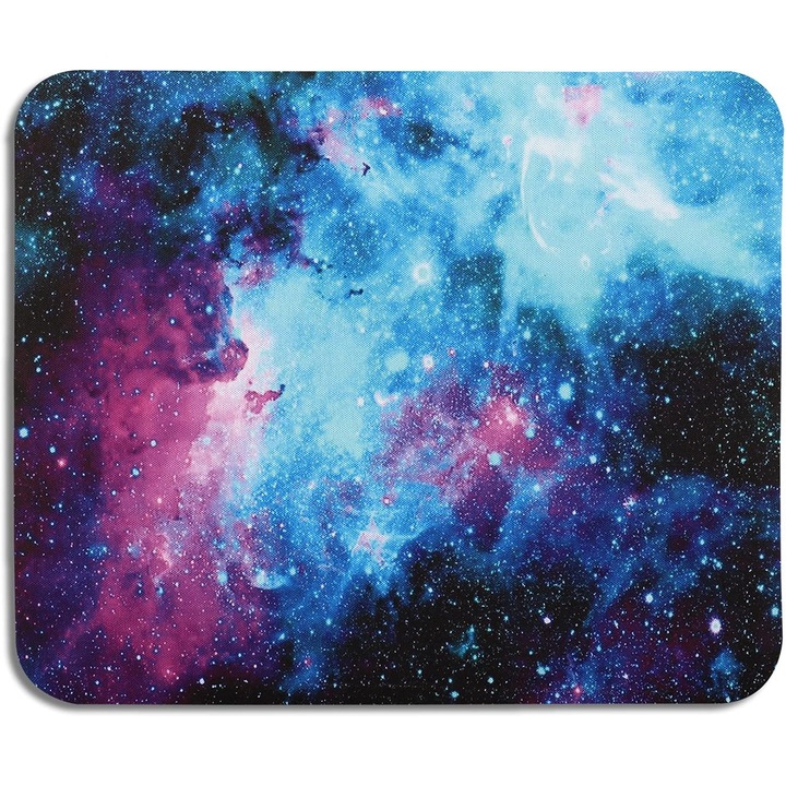 Mousepad AOKSUNOVA Mic Galaxy, 24x20cm, Lavabil, Anti-Alunecare