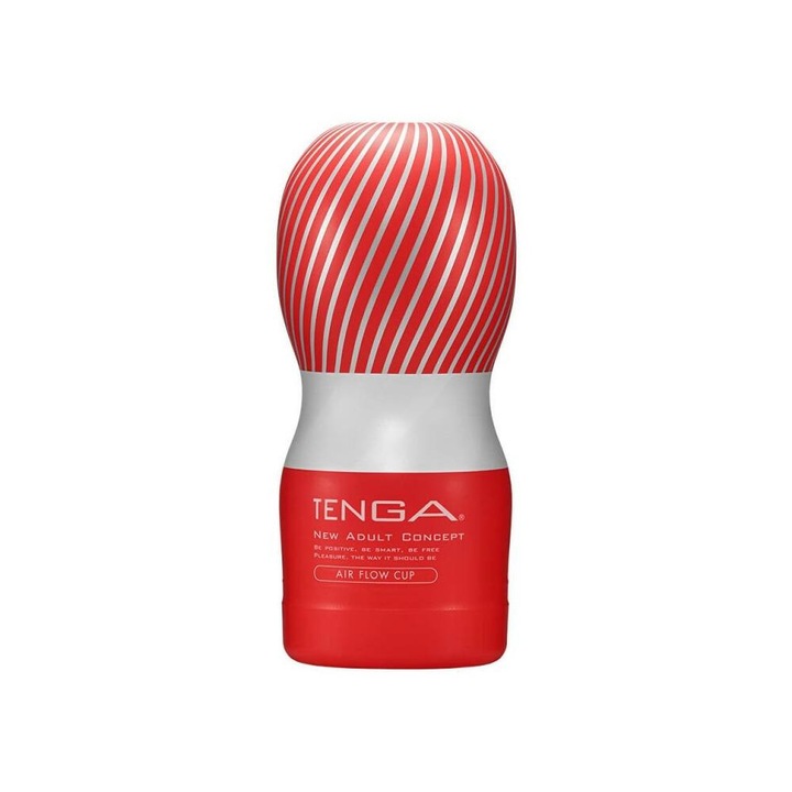 Műpunci, Tenga, Air Flow Cup, 11–15 cm, átmérő 4,5–4,9 cm, fehér, TPE, vízálló, Air-Tech szívóhatás, kivehető betét, újrahasználható