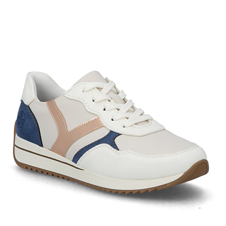 Rieker Rieker női fűzős sportos fehér kék arany mix félcipő N1200-60