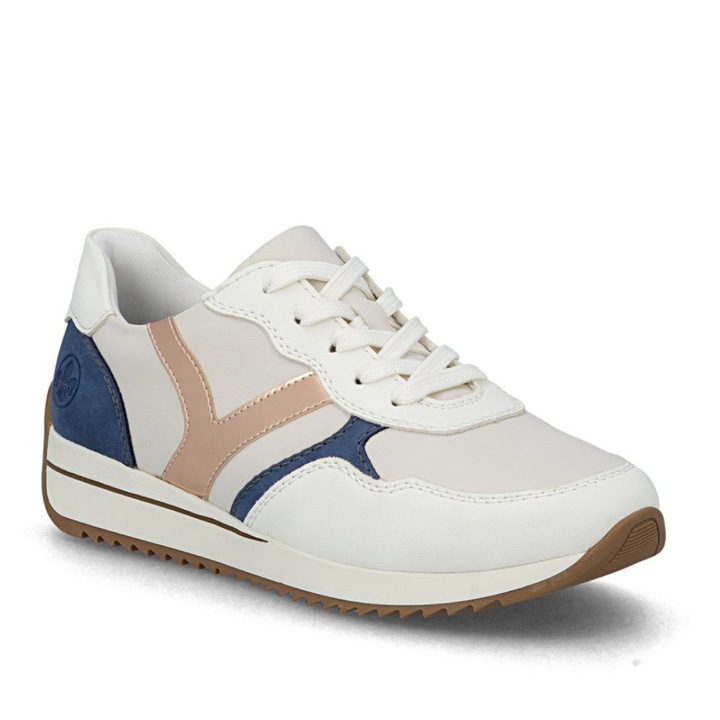 Rieker Rieker női fűzős sportos fehér kék arany mix félcipő N1200-60